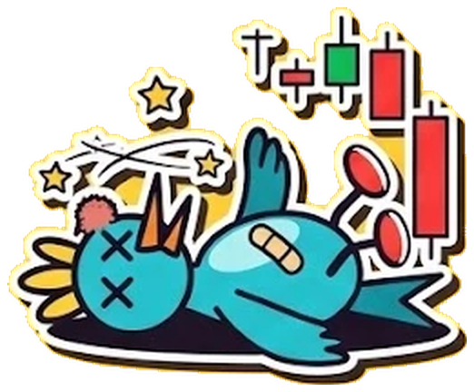 BipBip sticker, rugged and flattened