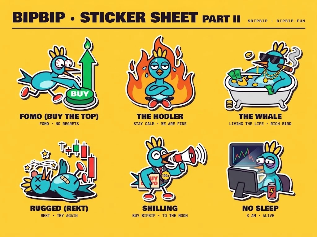 BipBip sticker sheet, part II